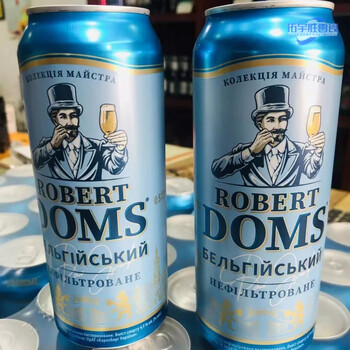 乌克兰进口 多玛斯啤酒 500ml*24听整箱 小麦白啤酒白 多玛斯白啤听装