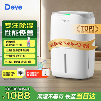 德业（Deye）除湿机/抽湿机 除湿量20升/天家用轻音地下室干燥除潮吸湿器干衣机 手机智控w20