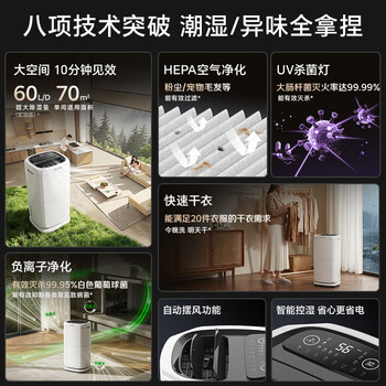 百奥(PARKOO)除湿机/抽湿机 除湿量60升/天120㎡家用除湿器地下室别墅商用大功率工业抽湿器 净化干衣PD602AR 百奥(PARKOO)除湿机/抽湿机 除湿量60升/天120㎡家用除湿器地下室别墅商用大功率工业抽湿器 净化干衣PD602AR