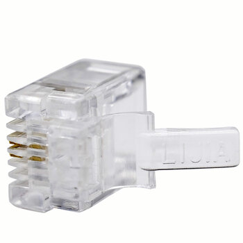 礼嘉 LJ-DH210 工程级2芯电话水晶头 10个/包 6P2C水晶头纯铜镀金 RJ11语音 CAT3两芯电话线插头连接头 礼嘉 LJ-DH210 工程级2芯电话水晶头 10个/包 6P2C水晶头纯铜镀金 RJ11语音 CAT3两芯电话线插头连接头