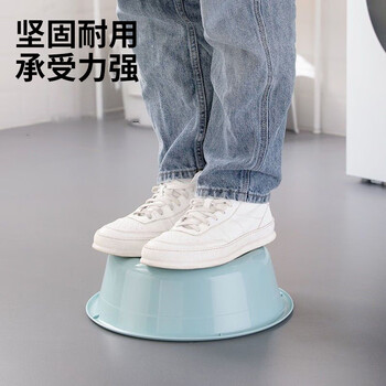 茶花 洗脸盆27cm1只小盆子加厚塑料盆儿童洗衣盆泡脚盆水盆洗菜盆