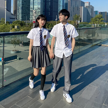 高中学生礼服男生演讲服装女中学生初中生连衣裙比赛拍毕业照班服女生