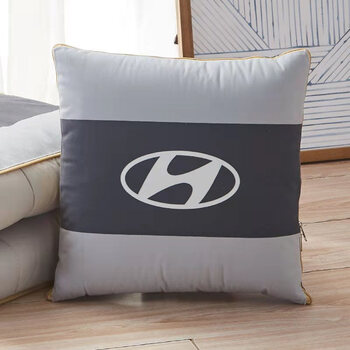 远嘉妮双面车标抱枕被子两用车载专车专用车用多功能靠垫汽车空调被