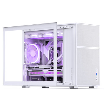 乔思伯（JONSBO）松果D31 MESH版白色 MATX机箱（双360冷排/ATX电源/Type-c Gen2 10Gbps+/垂直风道/长显卡）