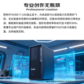 联想ThinkStationK-C4 图形AI工作站设计师台式电脑主机(Ultra7 32G 512G+2T RTX5060Ti 16G)定制 联想ThinkStationK-C4 图形AI工作站设计师台式电脑主机(Ultra7 32G 512G+2T RTX5060Ti 16G)定制