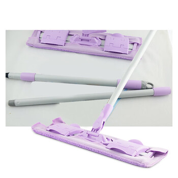 妙洁平板拖把45cm杆长128共1布夹布家用一拖净大懒人拖地