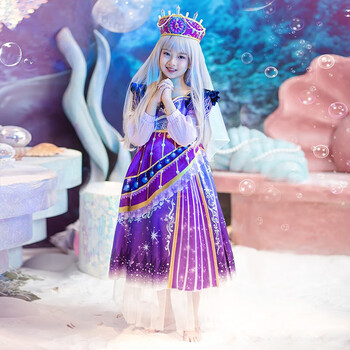 叶罗丽裙子罗丽仙子时间灵冰公主情cosplay演出服装魔法棒儿童衣服