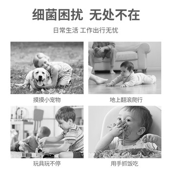 HANASS免洗洗手液500ml*2瓶消毒凝胶 手部消毒液 不含酒精 可带飞机高铁