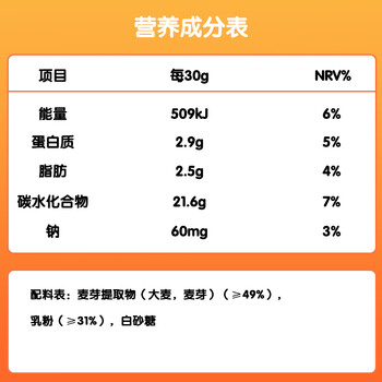 阿华田(Ovaltine) 麦乳精180g(30g*6包)盒装随身装谷物粉上海老牌子黄金大麦 阿华田(Ovaltine) 麦乳精180g(30g*6包)盒装随身装谷物粉上海老牌子黄金大麦