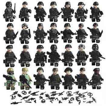 乐高教育乐高积木军事特种兵人仔小人偶特警武警机械男孩儿童拼装武警