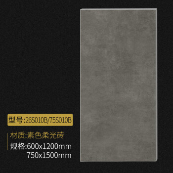 菲尔兹 柔光微水泥瓷砖750x1500厨房卫生间墙砖客厅防滑地板砖 26S010B/75S010B 600x1200mm