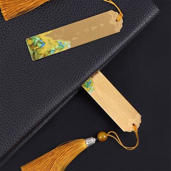 TaTanice黄铜书签 金属书签生日礼物礼盒装中国风金属特色书页夹创意伴手礼送老师同学-礼盒款