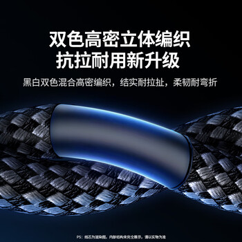 绿联超六类网线 CAT6A类纯铜万兆成品编织跳线 家用电脑网络连接双绞线带双接头兼容2.5g千兆5米35803