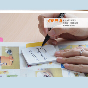 N次贴(STICKN)便利贴强粘可撕便签本学生用记事留言便条纸索引标签贴70x70mm 50张 蓝线条36517