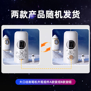 天文转笔刀全自动大口径削笔机儿童削笔器加粗杆大三角铅笔小学生卷笔电动文具铅笔刀削铅笔刀S8811