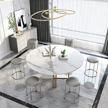 华恺之星凳子 家用简约铁艺餐椅 加厚钢筋板凳餐凳高凳圆凳子HK5129电镀灰 华恺之星凳子 家用简约铁艺餐椅 加厚钢筋板凳餐凳高凳圆凳子HK5129电镀灰