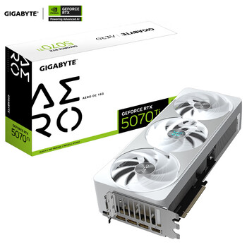 技嘉（GIGABYTE）5070Ti显卡 雪鹰 GeForce RTX 5070 Ti AERO OC 16G DLSS5游戏设计OpenClaw龙虾本地部署显卡