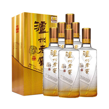 泸州老窖 八年窖头曲 臻传陆号 浓香型白酒 52度500ml*6瓶 整箱装