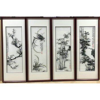 水墨梅兰竹菊型号规格- 京东