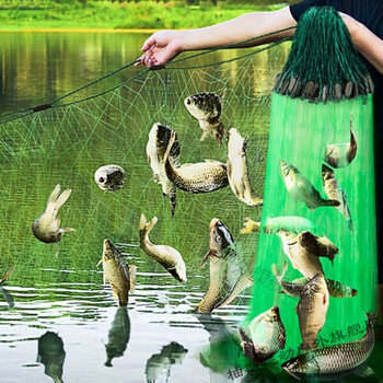 柚斯粘鱼网大鱼斤大鱼鲢鳙塑料浮漂鱼网三层进口青丝沉网加重铅坠捕鱼