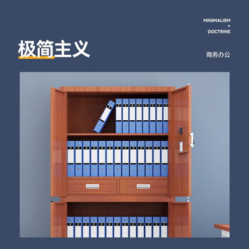 中伟（ZHONGWEI）保密柜文件柜档案柜保险柜双保险密码锁木纹色通双节带斗加厚款