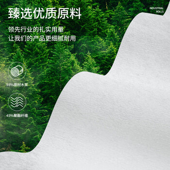 WK工业擦拭纸无尘纸无纺布吸油吸水卷纸汽修机械维修工厂实验室擦油纸除尘纸 白色 25*30cm