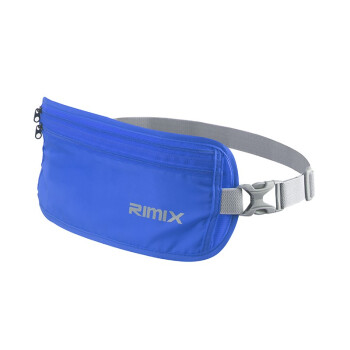 rimix RIMIX多功能旅行贴身防盗腰包隐形旅游钱包跑步旅游男士女士超薄手机包 蓝色