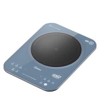 美的（Midea）电磁炉 家用超薄电磁灶 四重防水彩色面板 恒温匀火 预约定时 配炒锅汤锅 MC-22RB09