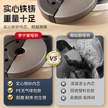 李宁(LI-NING)哑铃男女健身杠铃可调节拆卸家用运动环保器材壶铃组合训练全套装 李宁(LI-NING)哑铃男女健身杠铃可调节拆卸家用运动环保器材壶铃组合训练全套装