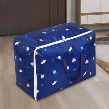 衣服的袋子学生手提行李袋搬家打包袋加厚防水星球火箭特大超大共2件