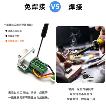 可思未来 DB9免焊接头RS232/485/422串口头免焊 9针接线端子COM口转接头(螺杆 公头1个装)KS-D-D9G1 可思未来 DB9免焊接头RS232/485/422串口头免焊 9针接线端子COM口转接头(螺杆 公头1个装)KS-D-D9G1