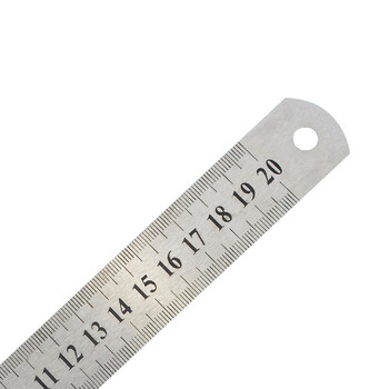 天章办公(TANGO)直尺不锈钢20cm学生尺子双面刻度测量绘图刻度尺子办公用品文具