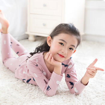 女童秋衣秋褲萊卡純棉寶寶兒童棉毛衫線衣線褲長袖小女孩內衣套裝