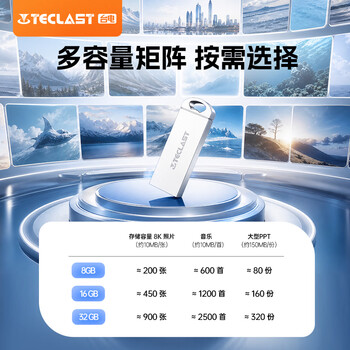 台电(TECLAST)16GB U盘 乐存系列USB2.0招标投标小U盘 企业竞标商务防水抗摔便携轻巧 迷你车载金属优盘 台电(TECLAST)16GB U盘 乐存系列USB2.0招标投标小U盘 企业竞标商务防水抗摔便携轻巧 迷你车载金属优盘