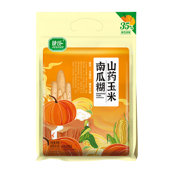捷氏山药玉米南瓜糊600g高钙低脂肪无蔗糖南瓜粉即食营养早餐代餐粥