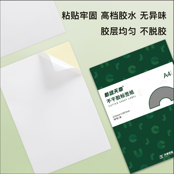 天章 (TANGO)A4不干胶打印纸黄底哑面背胶纸标签贴纸 A4喷墨打印贴纸直角4枚/张(105mm*148.5mm) 80张/盒 天章 (TANGO)A4不干胶打印纸黄底哑面背胶纸标签贴纸 A4喷墨打印贴纸直角4枚/张(105mm*148.5mm) 80张/盒