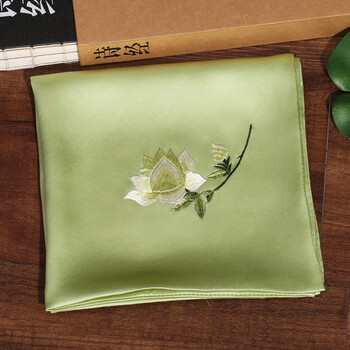歌弗娅gefuya品牌真丝刺绣手帕苏绣双层桑蚕丝栀子花绣花手绢苏州礼品