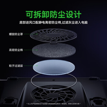绿巨能 SV101 笔记本压风式散热器 电脑支架 底座大风力调速 适用联想戴尔外星人拯救者华硕ROG 无灯版