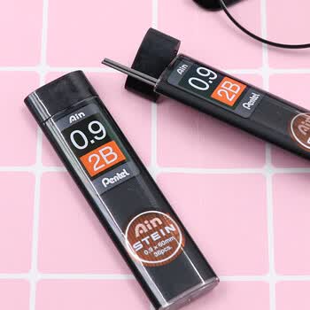 派通（Pentel ）0.9mm自动铅笔芯 不易折断活动铅芯替芯学生考试用 C279 2B/2管（共72根）