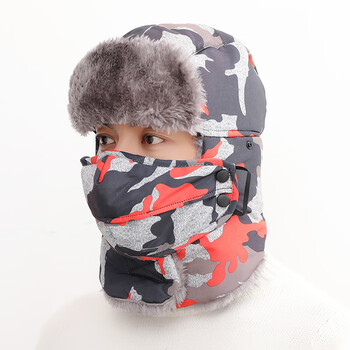 防寒帽帽男女士秋冬季骑车电动防风棉帽子保暖加厚加绒冬天防寒防水 