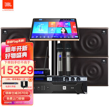 JBL 家庭ktv音响套装 家用卡拉OK点歌机一体机 酒吧舞台影院包厢专业功放音箱设备组合 10寸专业版套装