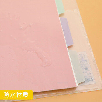 文谷（Wengu）A4分页纸30孔分类标签笔记本记事本隔页纸索引纸 手账替芯活页纸塑料通用有孔4张每包A4-4P