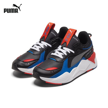 puma彪马官方男女同款情侣缓震休闲鞋rsx370522黑色石蓝色06355
