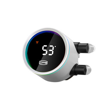超频3（PCCOOLER）DA360ARGB PRO数显白色一体式CPU水冷散热器（PWM风扇/加厚冷排/陶瓷水泵/预装风扇一线直连）