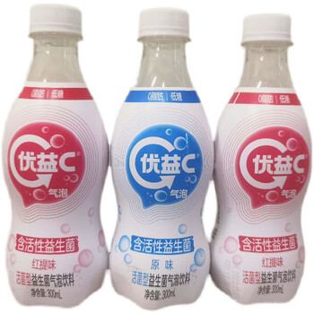 蒙牛优益c气泡饮料300ml 含活性益生菌气泡饮料【yp】 备注口味 8瓶