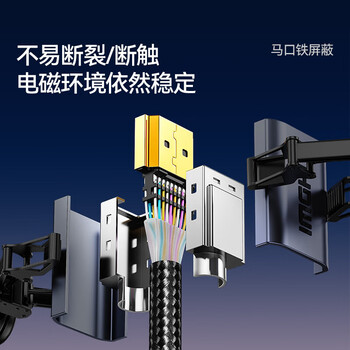 山泽（SAMZHE）HDMI线2.0版 4K数字高清线 3D视频线 笔记本电脑机顶盒连接显示器 即插即用 1米 HZP10