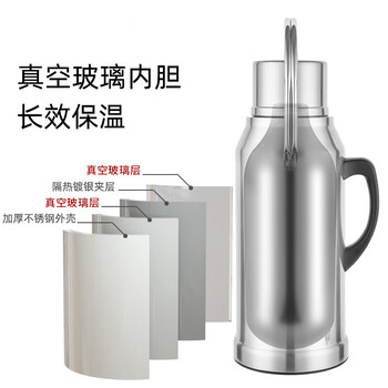 捷安玺保温壶家用热水瓶大容量暖壶不锈钢保温瓶开水瓶3.2L学生礼物