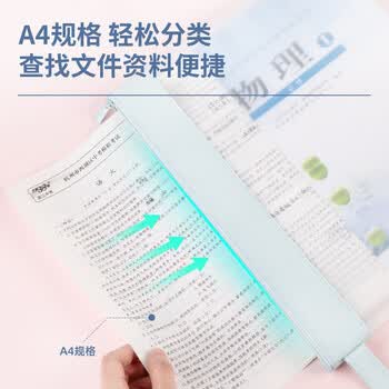 得力(deli)72638 A4简约透明文件袋拉边袋 网格拉链袋防水资料袋档案袋 凭证票据试卷收纳袋 颜色随机 5个装