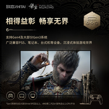 致态(ZhiTai)长江存储 2TB SSD固态硬盘 NVMe M.2接口 TiPlus7100《黑神话:悟空》联名版 致态(ZhiTai)长江存储 2TB SSD固态硬盘 NVMe M.2接口 TiPlus7100《黑神话:悟空》联名版
