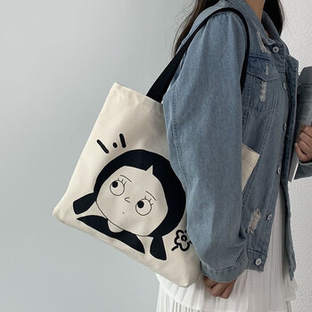 赣老头帆布包女夏季背心包通勤单肩包小众日系学生大容单肩款女孩